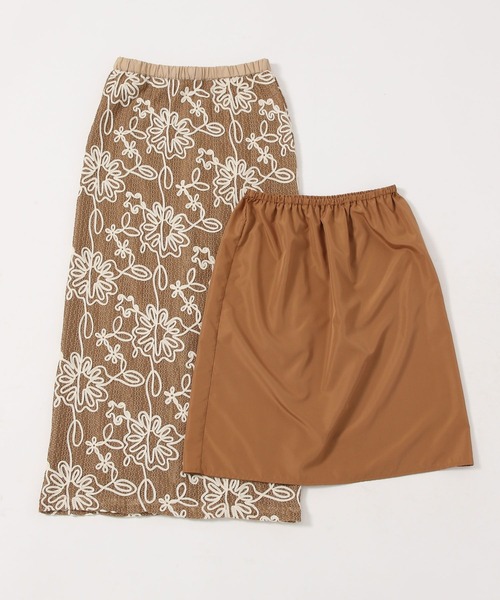 LEPSIM（レプシィム）の「コードレーススカート　329509（スカート・レディース・アイボリー/ブラック/ベージュ・FREE）」の12枚目の写真