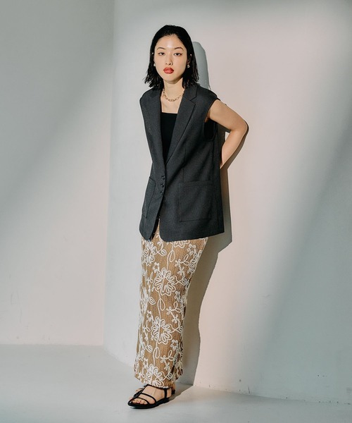 新品未使用　LEPSIM コードレススカート　ロングスカート　ベージュ　フリー LEPSIM｜コードレーススカート | Rakuten Fashion(楽天