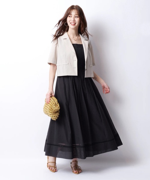 極美品 ジャスグリッティー 24SS ハーフスリーブライトジャケット グレー M 極美品 ジャスグリッティー 24SS ハーフスリーブライト