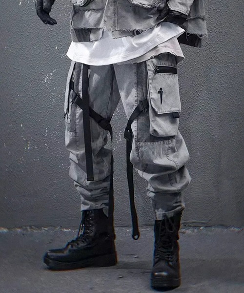 WESTSEA（ウエストシー）の「吉業重工 テック系ストリート カーゴパンツ（カーゴパンツ・メンズ・グレー/ブラック・M/L/XL）」の10枚目の写真