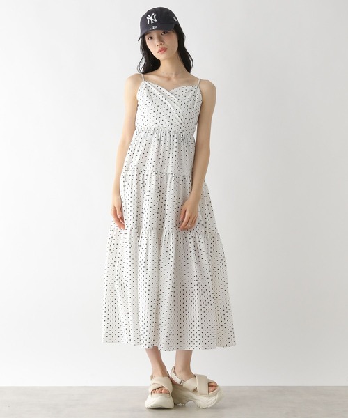 Heather（ヘザー）の「ナイロンティアードキャミワンピース　490863（ワンピース・レディース・オフホワイト/ブラック/ドット・FREE）」の19枚目の写真