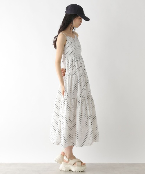 Heather（ヘザー）の「ナイロンティアードキャミワンピース　490863（ワンピース・レディース・オフホワイト/ブラック/ドット・FREE）」の21枚目の写真