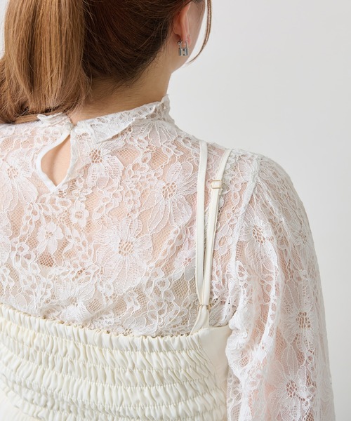 Louiosy(ルオシー)の「【Louiosy】【大きいサイズ】プレート付きティアードキャミワンピ(ワンピース・レディース・オフホワイト/ブラック/ブラック系その他/ブラック系その他2・X-LARGE/3L/4L)」の12枚目の写真