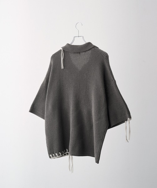 セール】【CLEL】Hand Stitched Waffle Skipper Short Sleeve