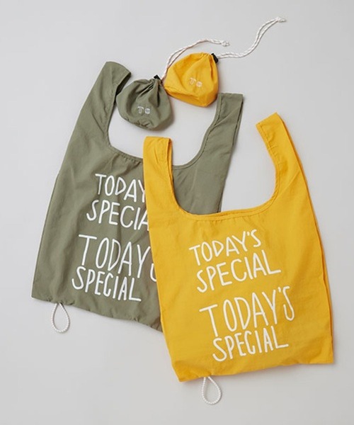 TODAY'S SPECIAL（トゥデイズスペシャル）の「【TODAY'S SPECIAL】POUCH MARCHE BAG M イエロー/361316（エコバッグ/サブバッグ・レディース・ゴールド・FREE）」の14枚目の写真