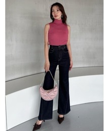 【美品】SNIDEL ハイウエストフレアデニムパンツ 00 ブラック SNIDEL｜スナイデルのデニムパンツ（ハイウエスト）通販 - ZOZOTOWN