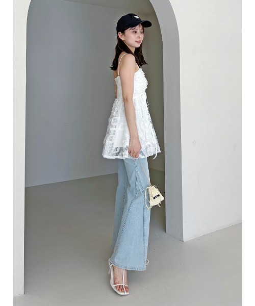 00サイズあり】Sustainableストレッチフレアデニムパンツ（デニム