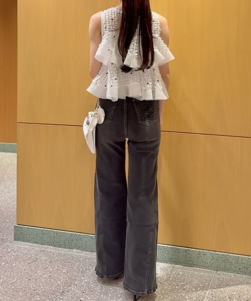 00サイズあり】Sustainableストレッチフレアデニムパンツ（デニム