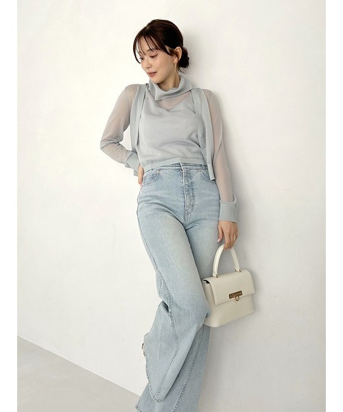 00サイズあり】Sustainableストレッチフレアデニムパンツ（デニム