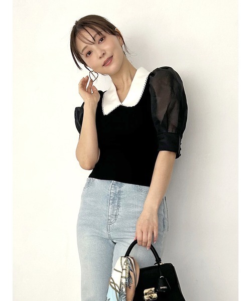 SNIDEL（スナイデル）の「【00サイズあり】Sustainableストレッチフレアデニムパンツ（デニムパンツ・レディース・ライトグレー/ライトブルー/ブルー/ブラック/スカイブルー/インディゴブルー・0/00/1）」の20枚目の写真