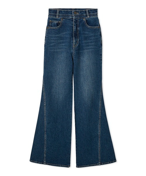 SNIDEL Sustainableストレッチフレアデニムパンツ 00 BLU スナイデル SNIDEL Sustainableストレッチフレアデニムパンツ