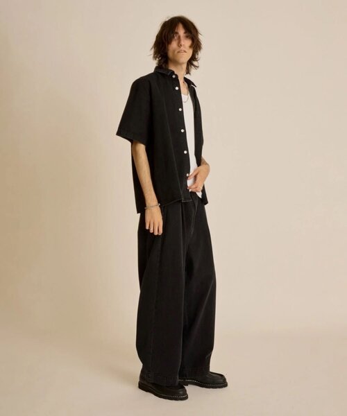OBEY(オベイ)の「【OBEY/オベイ】OLIVER DENIM PLEATED PANT(デニムパンツ・メンズ・ブルー/ブラック・32/34)」の3枚目の写真