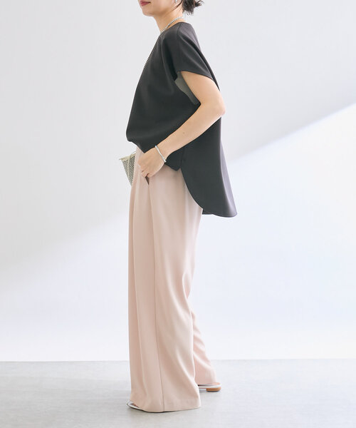 RIVE DROITE(リヴドロワ)の「【ベストセラー】ダンボールフレンチプルオーバー(Tシャツ/カットソー・レディース・オフホワイト/チャコールグレー/グレイッシュベージュ・FREE)」の8枚目の写真