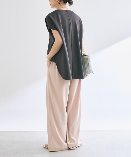 RIVE DROITE(リヴドロワ)の「【ベストセラー】ダンボールフレンチプルオーバー(Tシャツ/カットソー・レディース・オフホワイト/チャコールグレー/グレイッシュベージュ・FREE)」の9枚目の写真