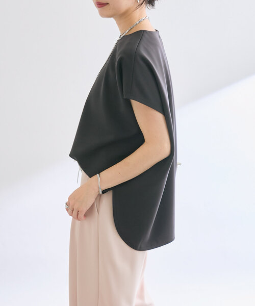 RIVE DROITE(リヴドロワ)の「【ベストセラー】ダンボールフレンチプルオーバー(Tシャツ/カットソー・レディース・オフホワイト/チャコールグレー/グレイッシュベージュ・FREE)」の11枚目の写真