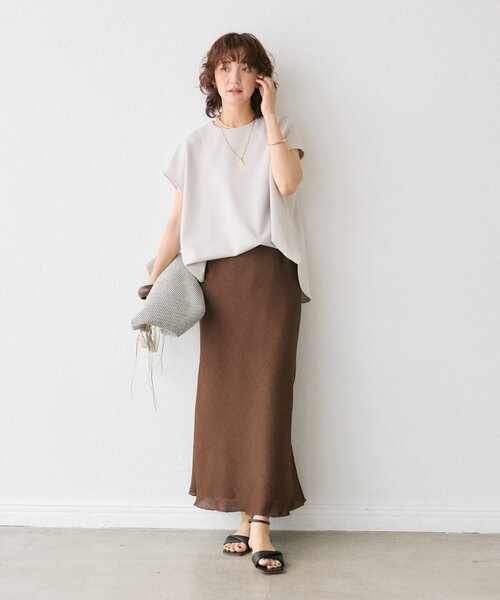 RIVE DROITE(リヴドロワ)の「【ベストセラー】ダンボールフレンチプルオーバー(Tシャツ/カットソー・レディース・オフホワイト/チャコールグレー/グレイッシュベージュ・FREE)」の21枚目の写真