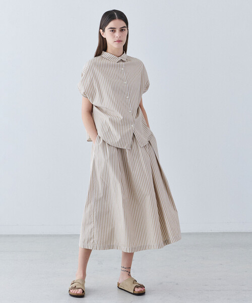 GALLEGO DESPORTES（ギャレゴデスポート）の「GALLEGO DESPORTES | コットン イージースカート WOMEN（スカート・レディース・ブルー系その他/ベージュ系その他・S）」の16枚目の写真