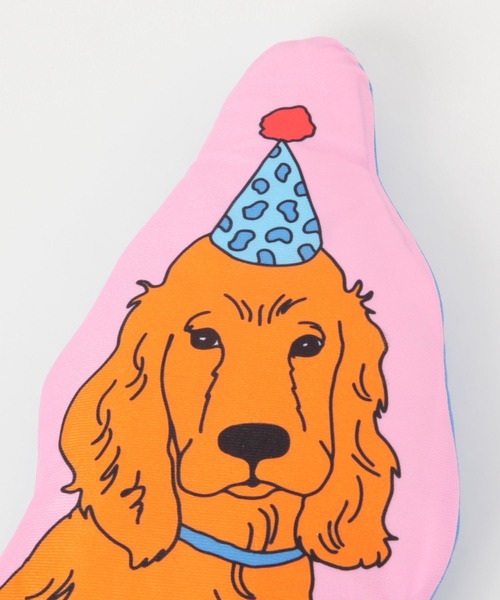 BAYFLOW(ベイフロー)の「Cat and Dog CLUBクッションM(クッション/クッションカバー・レディース・ベージュ/ピンク/イエロー・0)」の5枚目の写真