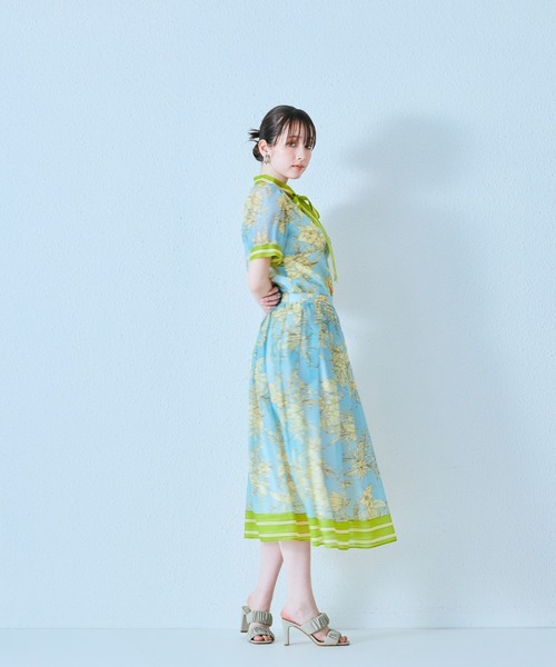 ☆Dolce&Gabbana☆ アネモネプリント・ポプリンミディスカート♪ DOLCE&GABBANA】カーネーション柄 ポプリン ミディスカート