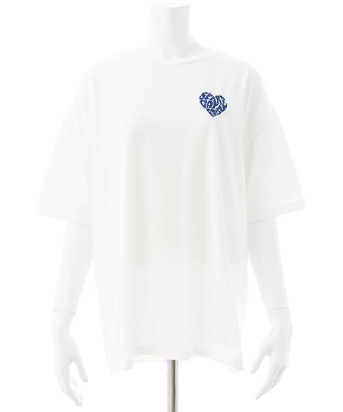 INGNI（イング）の「バックハート貼付チュニックTシャツ／Ａ（Tシャツ/カットソー・レディース・ホワイト×レッド/ホワイト×ピンク/ブラック×ホワイト/ホワイト×ブルー・M）」の18枚目の写真