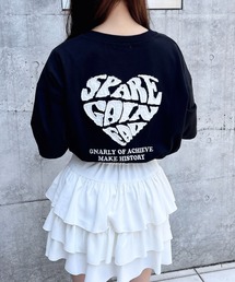 バックハート貼付チュニックTシャツ/A