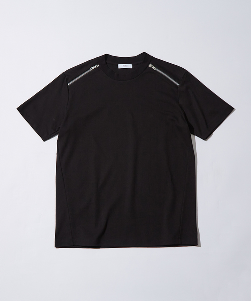 5351 POUR LES HOMMES（ゴーサンゴーイチプールオム）の「ジップ 半袖 Tシャツ（Tシャツ/カットソー・メンズ・ホワイト/ライトグレー/ブラック・50/48/46/44）」の2枚目の写真