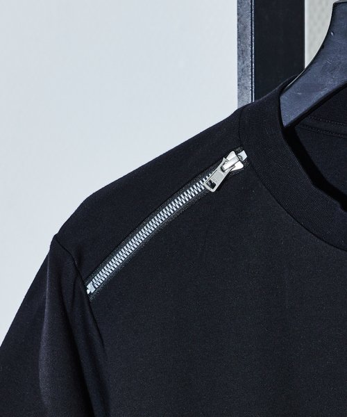 5351 POUR LES HOMMES（ゴーサンゴーイチプールオム）の「ジップ 半袖 Tシャツ（Tシャツ/カットソー・メンズ・ホワイト/ライトグレー/ブラック・50/48/46/44）」の7枚目の写真