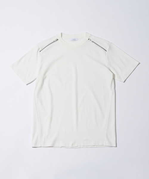 5351 POUR LES HOMMES（ゴーサンゴーイチプールオム）の「ジップ 半袖 Tシャツ（Tシャツ/カットソー・メンズ・ホワイト/ライトグレー/ブラック・50/48/46/44）」の14枚目の写真