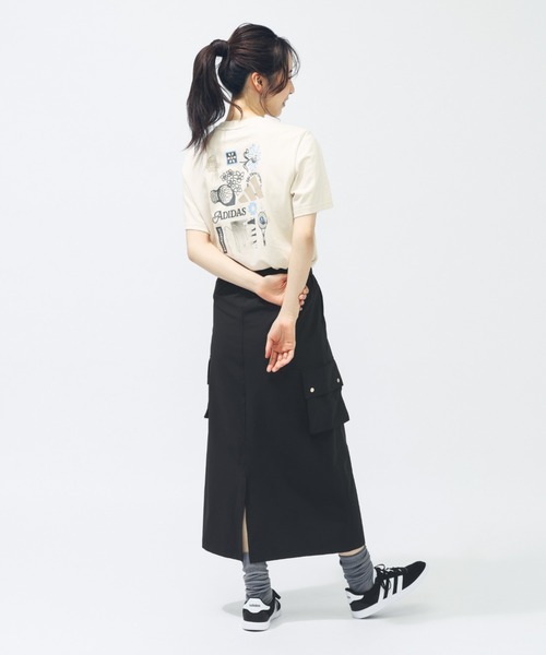 adidas（アディダス）の「アディダス adidas Luxflow ルーズフィット ウルトラロング丈カーゴスカート（スカート・レディース・グリーン/ブラック・S/M/L/XL）」の8枚目の写真