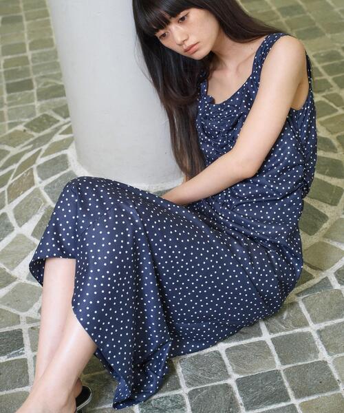 CODE A（コードエー）の「polka dot dress（ワンピース・レディース・ブラック系/ネイビー系・38/36/35）」の2枚目の写真