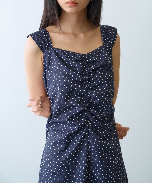 CODE A（コードエー）の「polka dot dress（ワンピース・レディース・ブラック系/ネイビー系・38/36/35）」の14枚目の写真