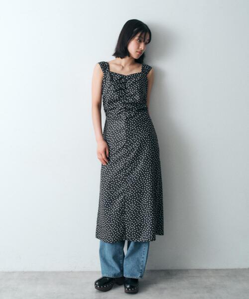 CODE A（コードエー）の「polka dot dress（ワンピース・レディース・ブラック系/ネイビー系・38/36/35）」の12枚目の写真