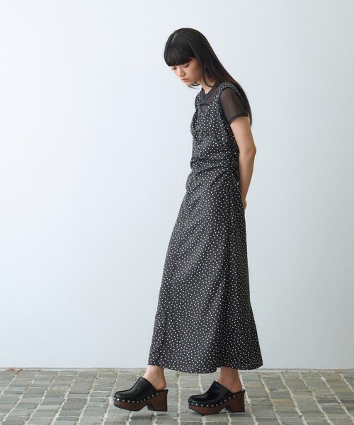 CODE A（コードエー）の「polka dot dress（ワンピース・レディース・ブラック系/ネイビー系・38/36/35）」の7枚目の写真