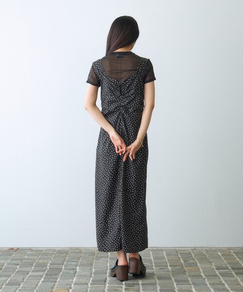 CODE A（コードエー）の「polka dot dress（ワンピース・レディース・ブラック系/ネイビー系・38/36/35）」の6枚目の写真