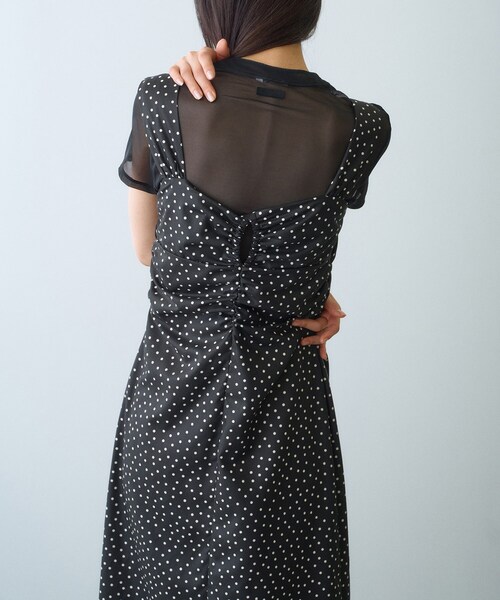 CODE A（コードエー）の「polka dot dress（ワンピース・レディース・ブラック系/ネイビー系・38/36/35）」の5枚目の写真