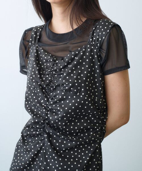 CODE A（コードエー）の「polka dot dress（ワンピース・レディース・ブラック系/ネイビー系・38/36/35）」の4枚目の写真