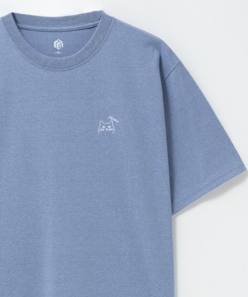 Mac-House(マックハウス)の「T-GRAPHICS アニマル刺繍半袖Tシャツ(Tシャツ/カットソー・メンズ・ブラック/オフホワイト/ブルー系/ネイビー/ピンク・M/L/XL/S)」の4枚目の写真
