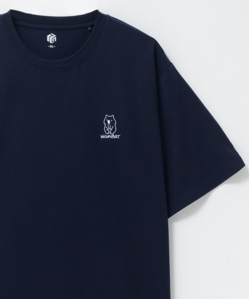 Mac-House(マックハウス)の「T-GRAPHICS アニマル刺繍半袖Tシャツ(Tシャツ/カットソー・メンズ・ブラック/オフホワイト/ブルー系/ネイビー/ピンク・M/L/XL/S)」の1枚目の写真