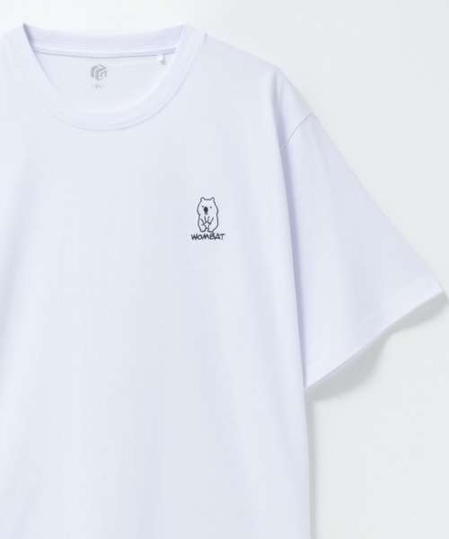 Mac-House(マックハウス)の「T-GRAPHICS アニマル刺繍半袖Tシャツ(Tシャツ/カットソー・メンズ・ブラック/オフホワイト/ブルー系/ネイビー/ピンク・M/L/XL/S)」の2枚目の写真