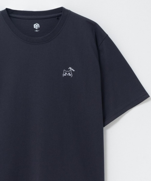 Mac-House(マックハウス)の「T-GRAPHICS アニマル刺繍半袖Tシャツ(Tシャツ/カットソー・メンズ・ブラック/オフホワイト/ブルー系/ネイビー/ピンク・M/L/XL/S)」の3枚目の写真
