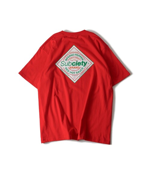 Subciety(サブサエティ)の「Pepper tee(Tシャツ/カットソー・メンズ・レッド/ホワイト/ブラック・XX-LARGE/X-LARGE/LARGE/MEDIUM/SMALL)」の19枚目の写真