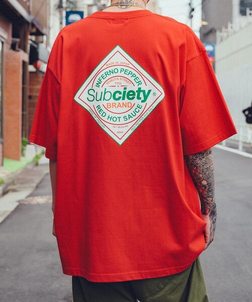 Subciety(サブサエティ)の「Pepper tee(Tシャツ/カットソー・メンズ・レッド/ホワイト/ブラック・XX-LARGE/X-LARGE/LARGE/MEDIUM/SMALL)」の21枚目の写真