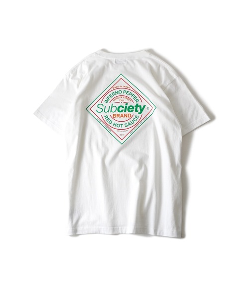 Subciety(サブサエティ)の「Pepper tee(Tシャツ/カットソー・メンズ・レッド/ホワイト/ブラック・XX-LARGE/X-LARGE/LARGE/MEDIUM/SMALL)」の5枚目の写真