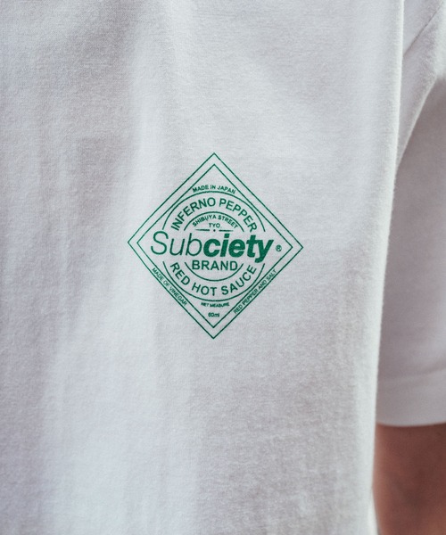 Subciety(サブサエティ)の「Pepper tee(Tシャツ/カットソー・メンズ・レッド/ホワイト/ブラック・XX-LARGE/X-LARGE/LARGE/MEDIUM/SMALL)」の9枚目の写真