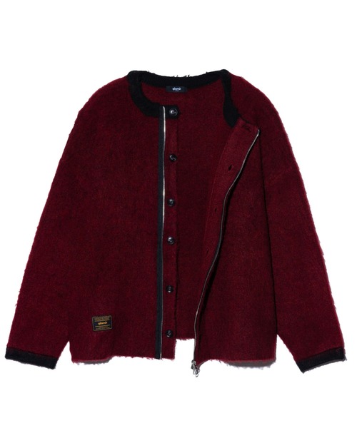 glamb（グラム）の「Rockgarb Cardigan / ロックガーブカーディガン（カーディガン/ボレロ・メンズ・ブラック/ワイン・M/L）」の7枚目の写真
