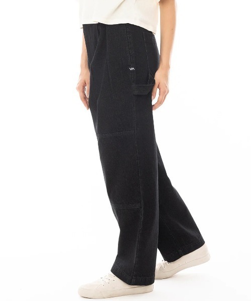 RVCA（ルーカ）の「【RVCA/ルーカ】24SS RECESSION DOUBLE KNEE PANTS/タック入りワークワイドシルエットダブルニーデニムパンツ（その他パンツ・レディース・ホワイト/ブラック/ブルー・MEDIUM/LARGE）」の4枚目の写真
