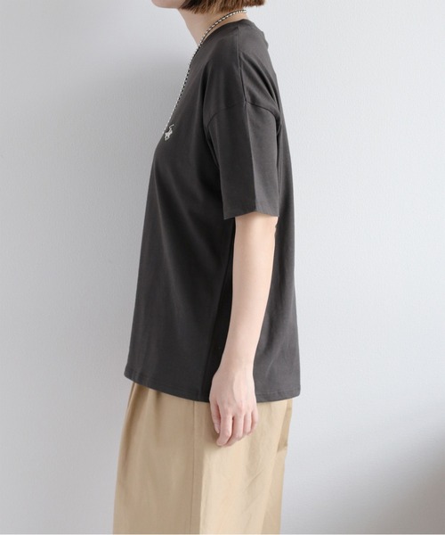 BEVERLY HILLS POLO CLUB（ビバリーヒルズポロクラブ）の「【BEVERLY HILLS POLO CLUB】ワンポイント刺繍ロゴ半袖Tee（Tシャツ/カットソー・レディース・ワイン/ホワイト/グリーン/オレンジ/モカ/オートミール/チャコール/ブルー・M/L）」の21枚目の写真