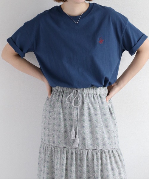 BEVERLY HILLS POLO CLUB（ビバリーヒルズポロクラブ）の「【BEVERLY HILLS POLO CLUB】ワンポイント刺繍ロゴ半袖Tee（Tシャツ/カットソー・レディース・ワイン/ホワイト/グリーン/オレンジ/モカ/オートミール/チャコール/ブルー・M/L）」の16枚目の写真