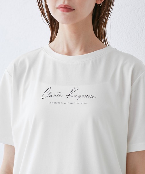 ROPE' PICNIC　接触冷感ロゴTシャツ　ホワイト系 ROPE' PICNIC tシャツ 「UVカット・洗濯機OK・接触冷感」RENU