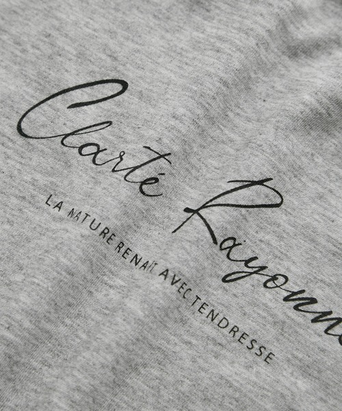 ROPE' PICNIC（ロペピクニック）の「【UVカット・汗染み加工・接触冷感】手描き風ロゴプリントTシャツ（Tシャツ/カットソー・レディース・ブラック/ライトグレー/ホワイト/ネイビー・38）」の12枚目の写真